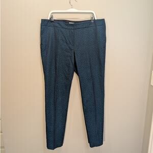 Boden Trousers Womens Pants Blue Green Black Pattern Classic - Size 14L
